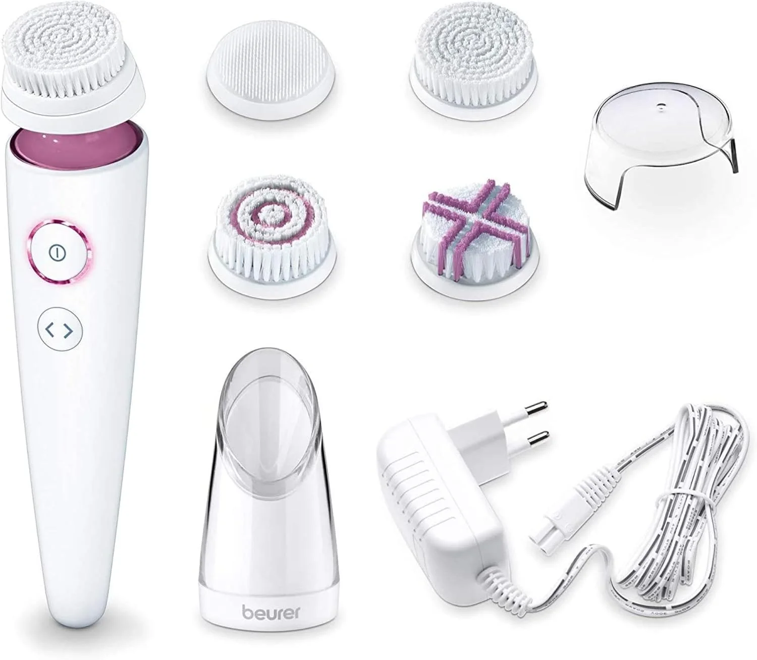 برس پاک کننده صورت Beurer FC 95، پاکسازی عمیق منافذ، 4 سری برس، ضد آب، با باتری