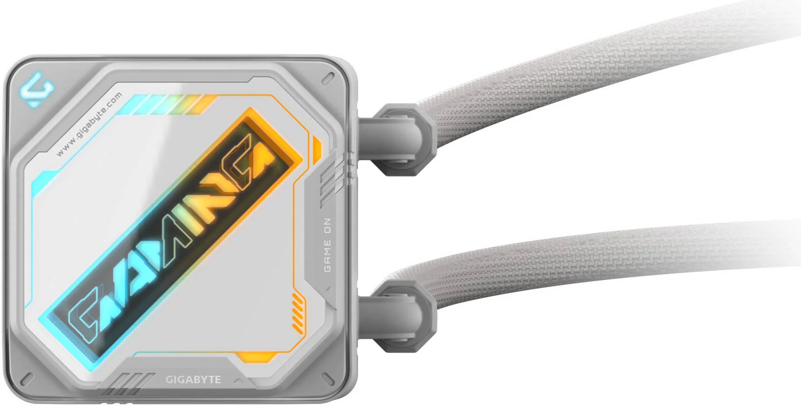 خنک کننده مایع پردازنده GIGABYTE Gaming 360 Ice، رادیاتور 360 میلی متری، 3 عدد فن ARGB 120 میلی متری، سرعت فن 2200 دور در دقیقه، حداکثر جریان هوای 61.61 CFM، لوله FEP با روکش نایلونی، سفید | GME-360I