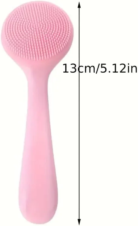 برس پاک کننده دستی صورت سیلیکونی، اسکرابر پاک کننده و لایه بردار ضد آب و سازگار با پوست برای از بین بردن جوش های سرسیاه، سرسفید و بقایای آرایش (آبی)