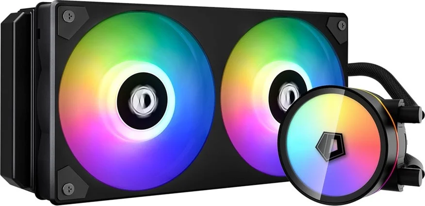خنک کننده آبی پردازنده ID-Cooling IceFlow 240 ARGB CLR-0080، توان 250 وات، طول لوله 400 میلی متر، سرعت پمپ 6500+/-10% دور در دقیقه، سرعت فن 900~2000 دور در دقیقه، حداکثر جریان هوا 56.5CFM (x2) | CLR-0080