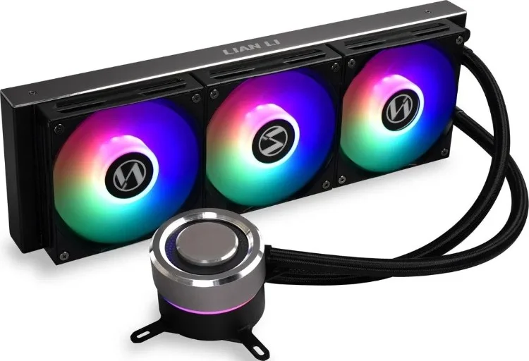 خنک کننده مایع پردازنده لیان لی Galahad 360 AIO ARGB، رادیاتور 360 میلی متری، کانکتور برق فن 4 پین، بدنه آلومینیومی - مشکی | G89.GA360B.01