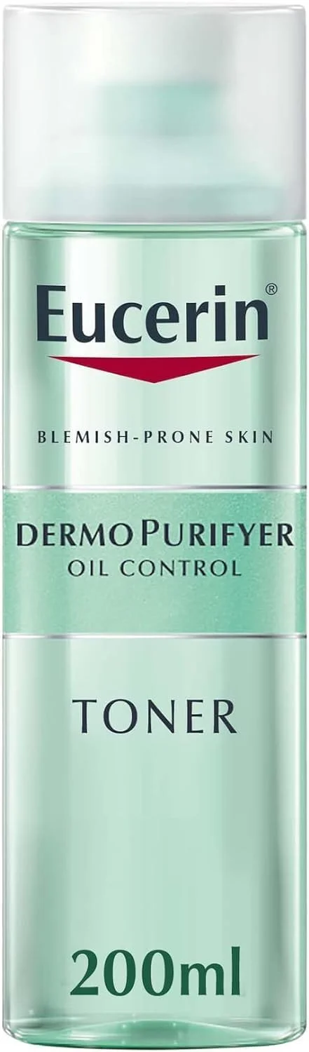 تونر صورت اوسرین DermoPurifyer Oil Control برای پوست های دارای لک و مستعد جوش با لاکتیک اسید، باز کننده منافذ، آماده سازی برای محصولات مراقبت از پوست، پاک کننده قوی، 200 میلی لیتر