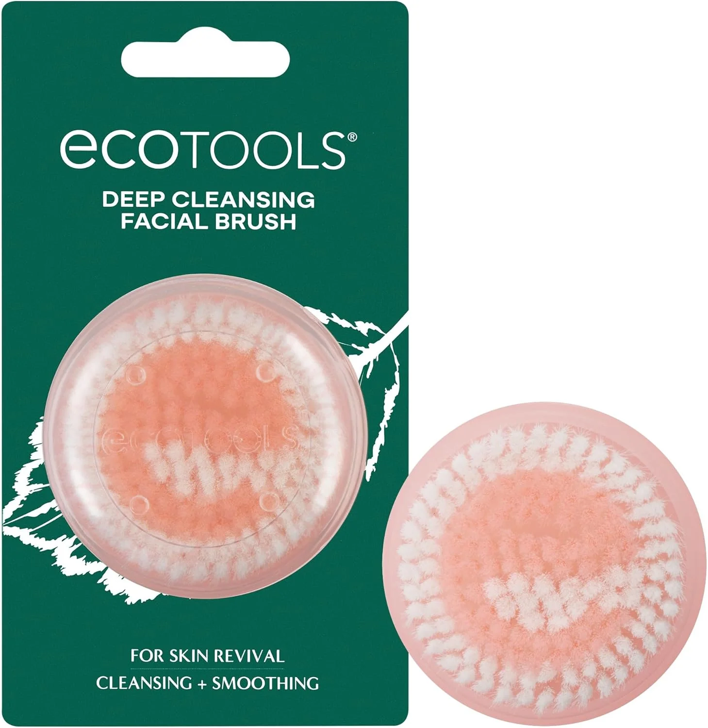 براش پاک کننده عمیق صورت Ecotools، برای پاک کننده ها و سرم های صورت، از بین برنده چربی و آلودگی روزانه، چند رنگ، بسته 1 عددی