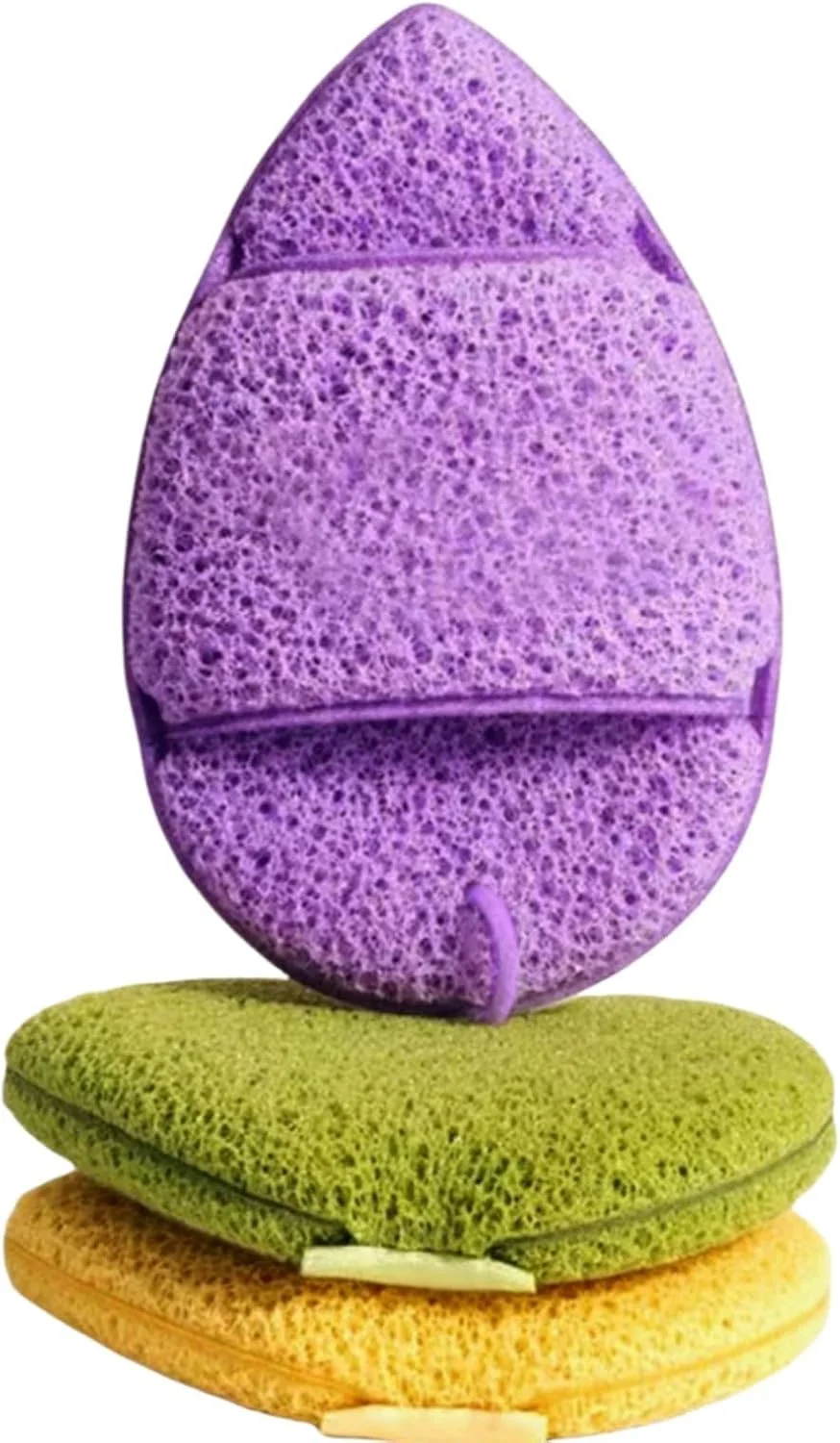 اسفنج لطیف صورت، اسکرابر پاک کننده روزانه صورت، توصیه شده توسط متخصص پوست، از بین برنده آلودگی های عمقی و آرایش که باعث ایجاد جوش و سرسیاه می شود، قابل استفاده مجدد، لایه بردار، 3 عدد