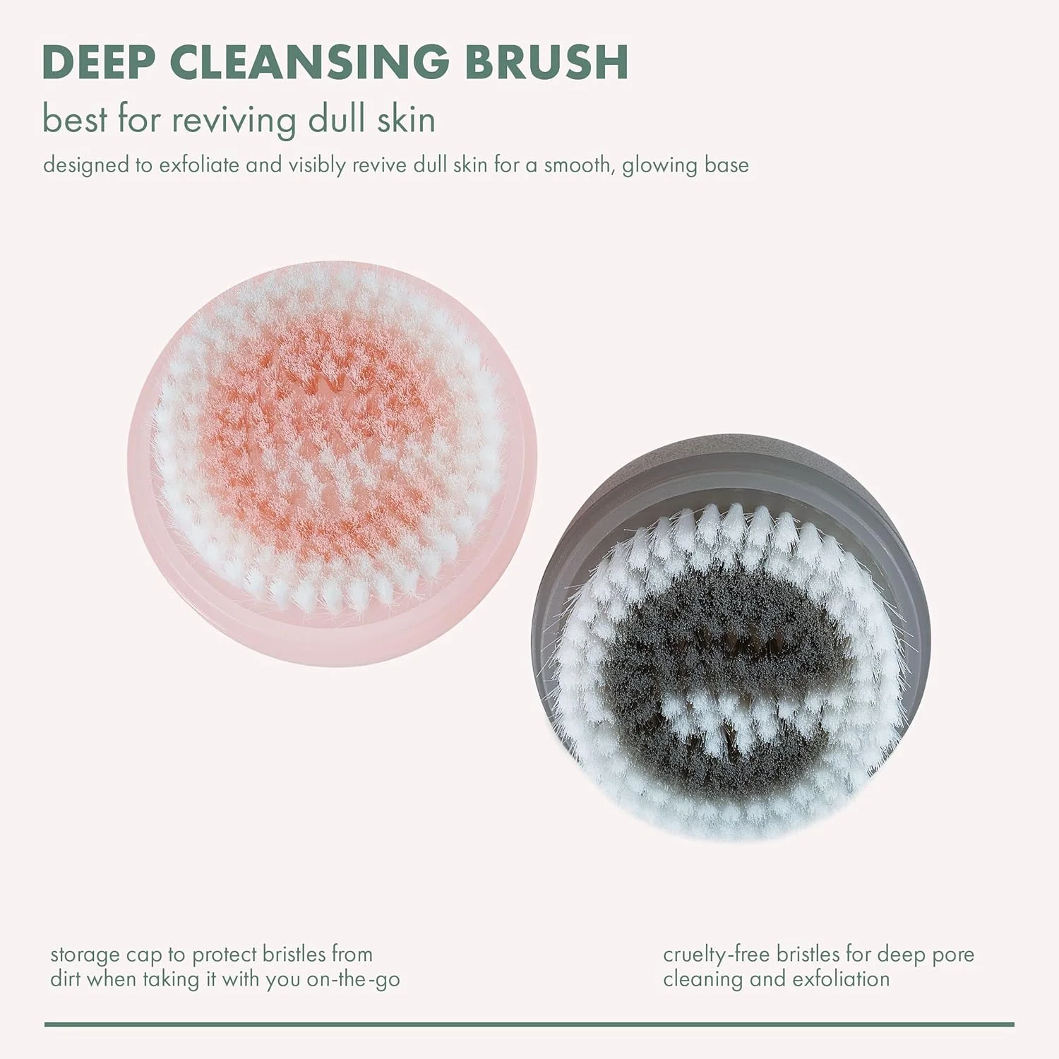 براش پاک کننده عمیق صورت Ecotools، برای پاک کننده ها و سرم های صورت، از بین برنده چربی و آلودگی روزانه، چند رنگ، بسته 1 عددی