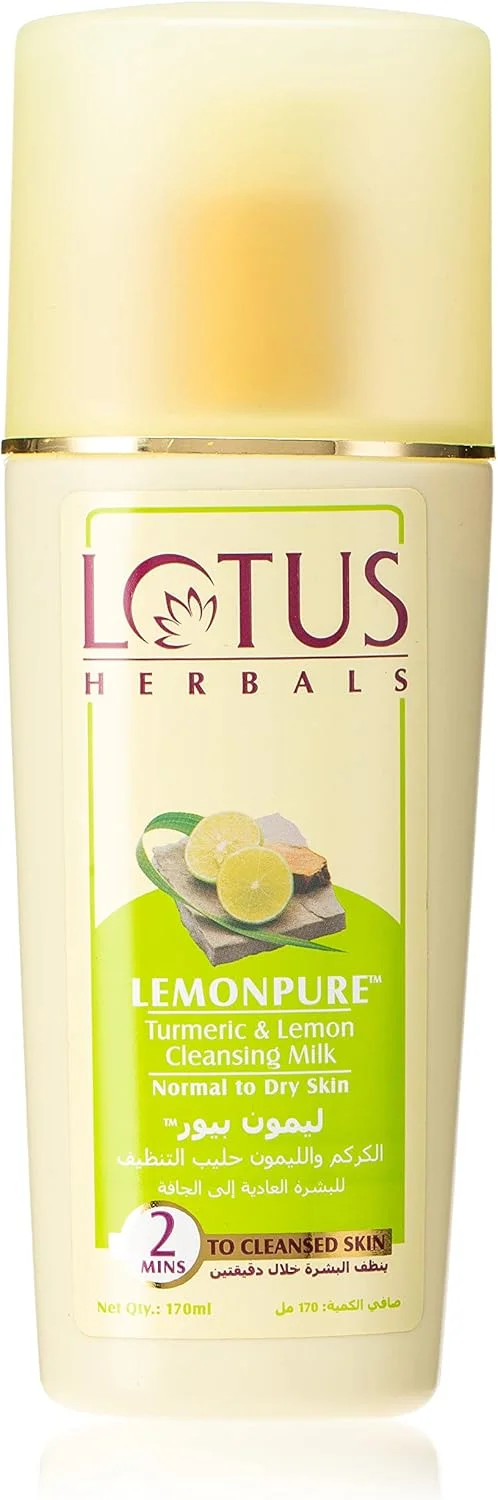 شیر پاک کننده لوتوس هربالس LEMONPURE زردچوبه و لیمو، تمشک