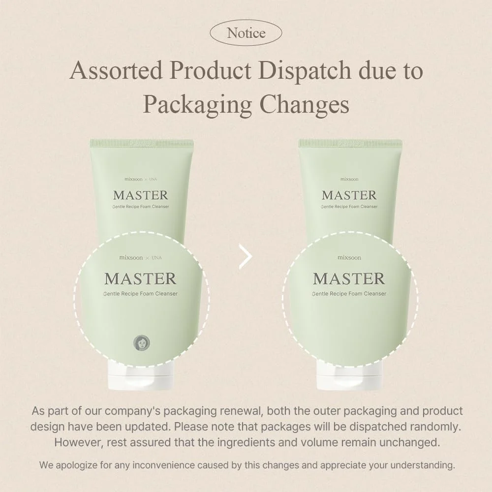 فوم پاک کننده ملایم [MIXSOON] مدل Master Gentle Recipe، ۱۵۰ میلی لیتر | پاک کننده لایه بردار ملایم برای پوست های خشک و حساس که بافت پوست را بهبود می بخشد و مراقبت از سبوم را انجام می دهد | وگان، بدون تست حیوانی