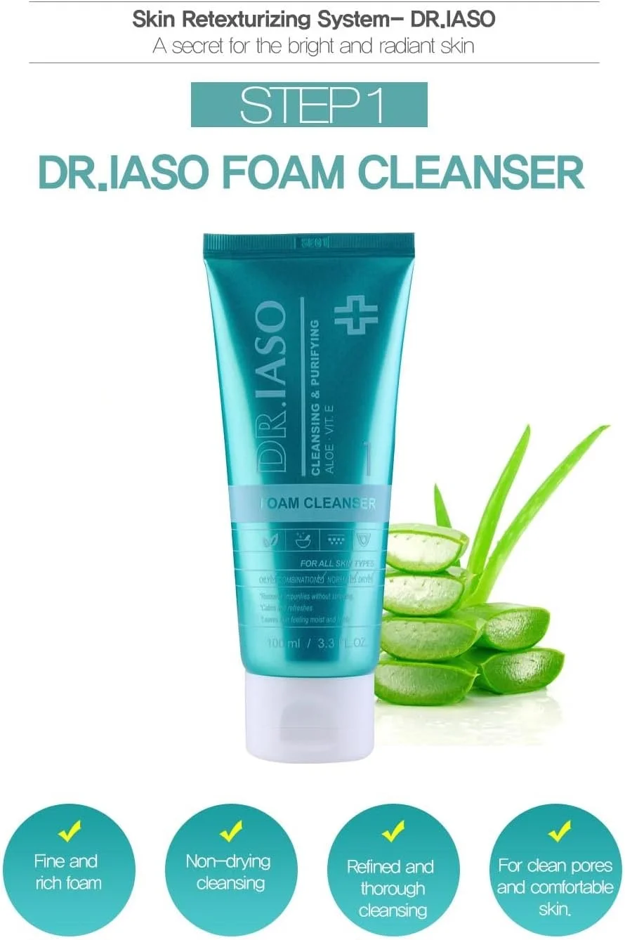 فوم پاک کننده دکتر IASO، 93 گرم | فوم پاک کننده | تقویت کننده بافت پوست | پاک کننده صورت