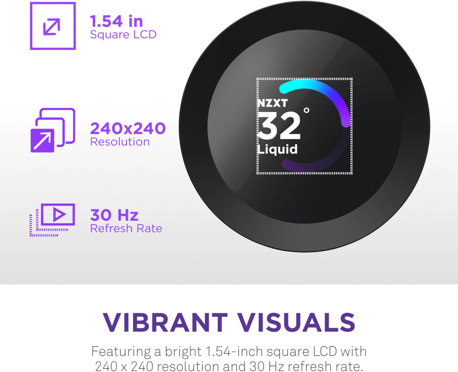 خنک کننده مایع پردازنده NZXT Kraken Plus 240، پنل رنگی TFT انتقالی 1.54 اینچی، رادیاتور 240 میلی متری، فن های F120P، سرعت فن 2000 دور در دقیقه، جریان هوای فن 73.47 CFM، مشکی | RL-KN240-B2