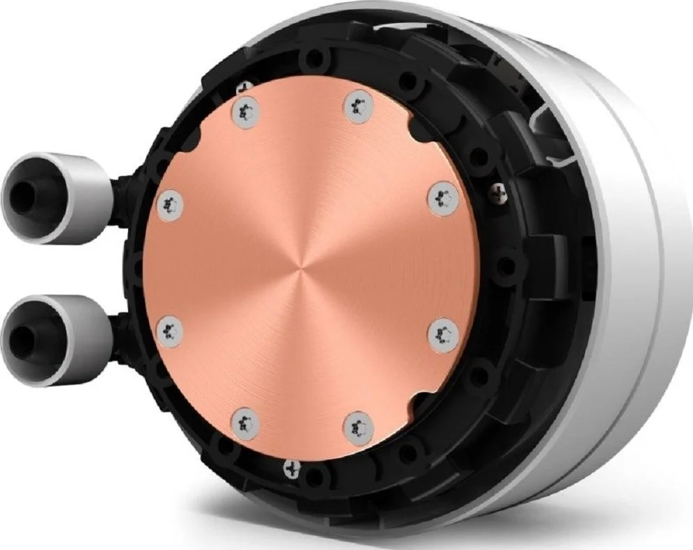 خنک کننده پردازنده مایع NZXT Kraken X53، نورپردازی RGB، Intel/AMD، 240mm، 2x120mm فن RGB PWM، کنترل CAM، سفید RGB | RL-KRX53-RW