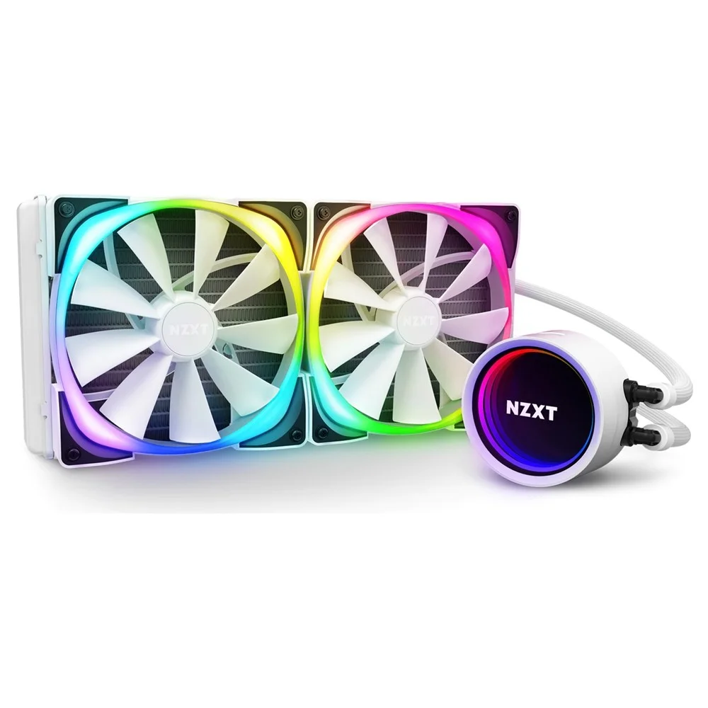 خنک کننده مایع پردازنده NZXT Kraken X63 280mm AIO RGB، طراحی آینه چرخشی بی نهایت، پمپ بهبود یافته، دارای CAM V4، کانکتور RGB، شامل 2 عدد فن رادیاتور Aer P 140mm سفید | RL-KRX63-RW خنک کننده مایع پردازنده NZXT Kraken X63 280mm AIO RGB، طراحی آینه چرخشی بی نهایت، پمپ بهبود یافته، دارای CAM V4، کانکتور RGB، شامل 2 عدد فن رادیاتور Aer P 140mm سفید | RL-KRX63-RW
