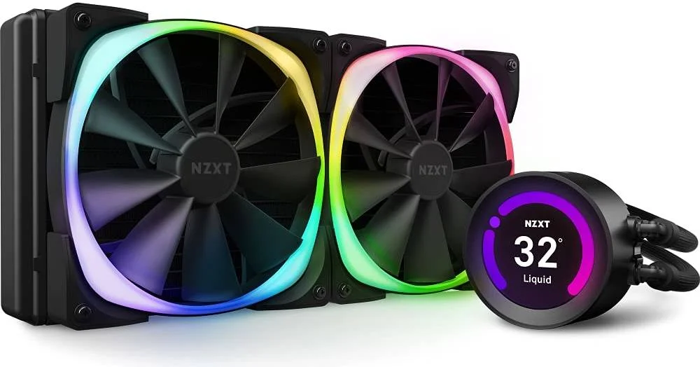 خنک کننده مایع پردازنده NZXT Kraken Z63 RGB AIO 280mm با صفحه نمایش LCD، سرعت موتور 800 - 2800 دور در دقیقه، 12 ولت DC، توان 0.3 آمپر، نویز فن 22 - 33 dBA، بلبرینگ دینامیکی سیال، مشکی | RL-KRZ63-R1