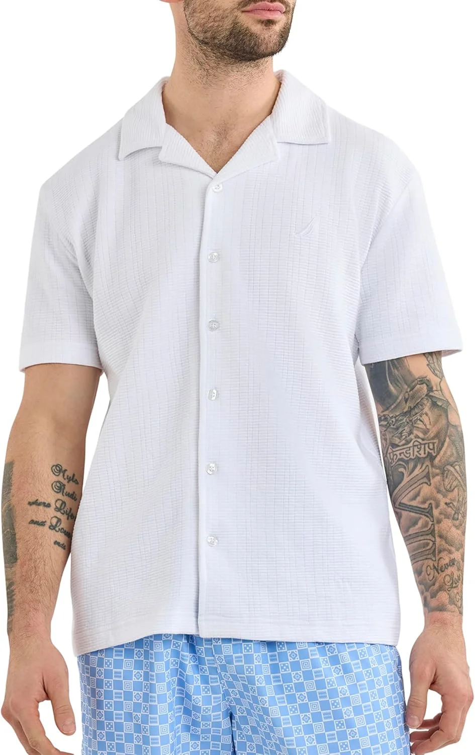 پیراهن آستین کوتاه مردانه ناتیکا - پنبه ای کلاسیک با قابلیت تنفس و مناسب برای استفاده تمام روز