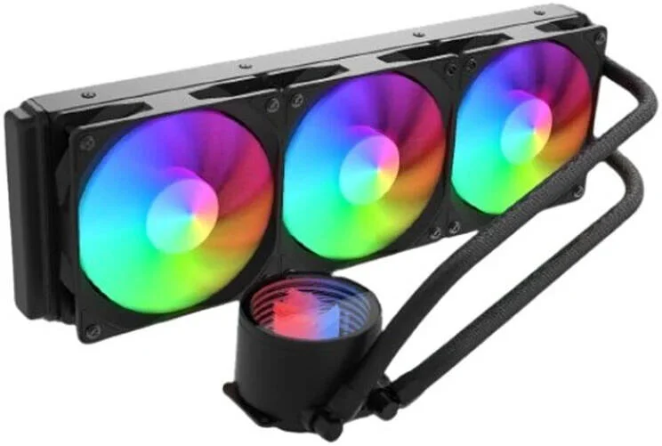 خنک کننده مایع پردازنده رِدراگون CCW-3013 aRGB 360، رادیاتور 360 میلی‌متری، 3 عدد فن 120 میلی‌متری، با کنترل PWM، هیت سینک آلومینیومی، لوله حرارتی مسی، سرعت فن 2000 دور در دقیقه، مشکی | CCW-3013