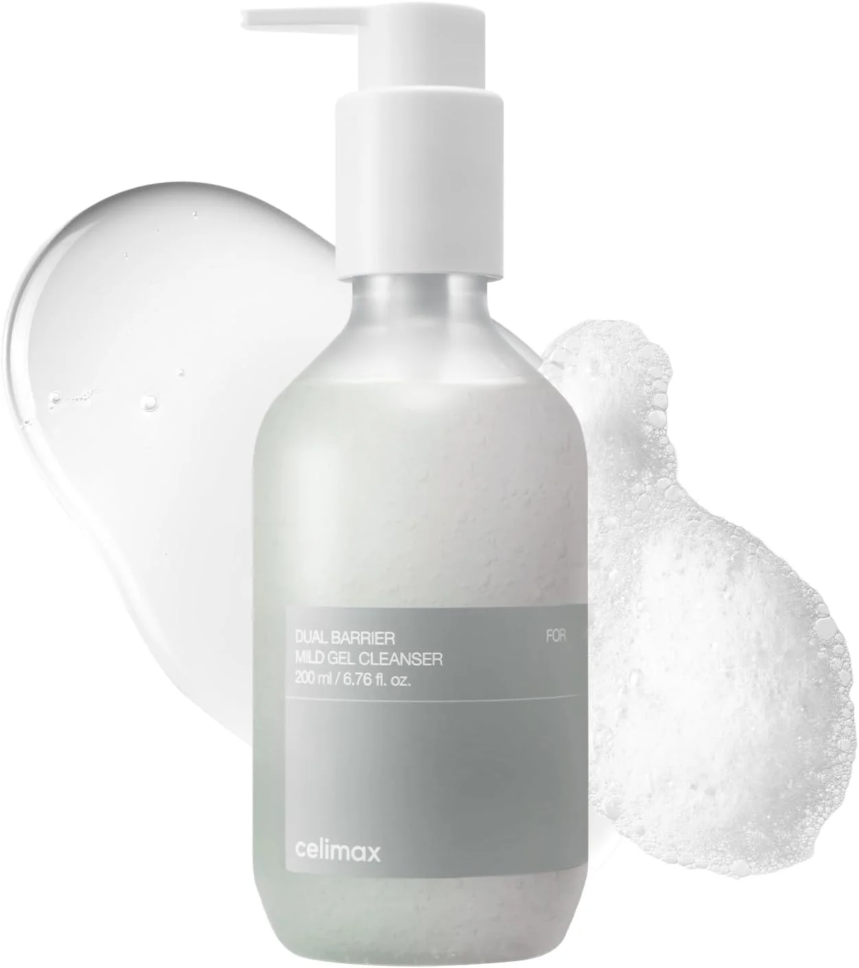 ژل پاک کننده ملایم سد دفاعی دوگانه Celimax | حاوی سرامید، پاک کننده صورت، آبرسان، مرطوب کننده، تسکین دهنده، شستشوی آرامش بخش صورت، 200 میلی لیتر