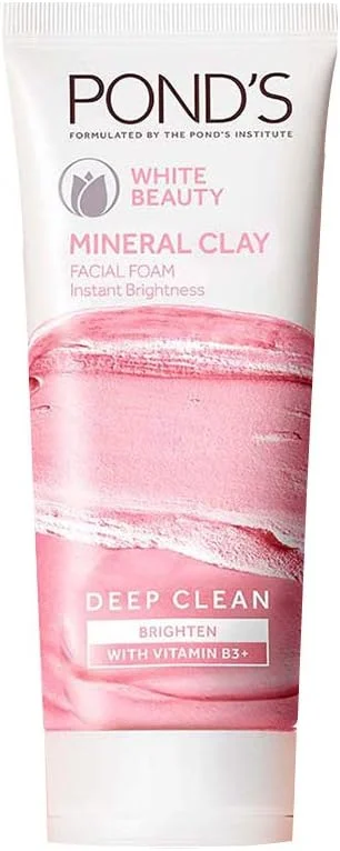 فوم شستشوی صورت روشن کننده فوری Pond's White Beauty Mineral Clay، ۹۰ گرم فوم شستشوی صورت روشن کننده فوری Pond's White Beauty Mineral Clay، ۹۰ گرم