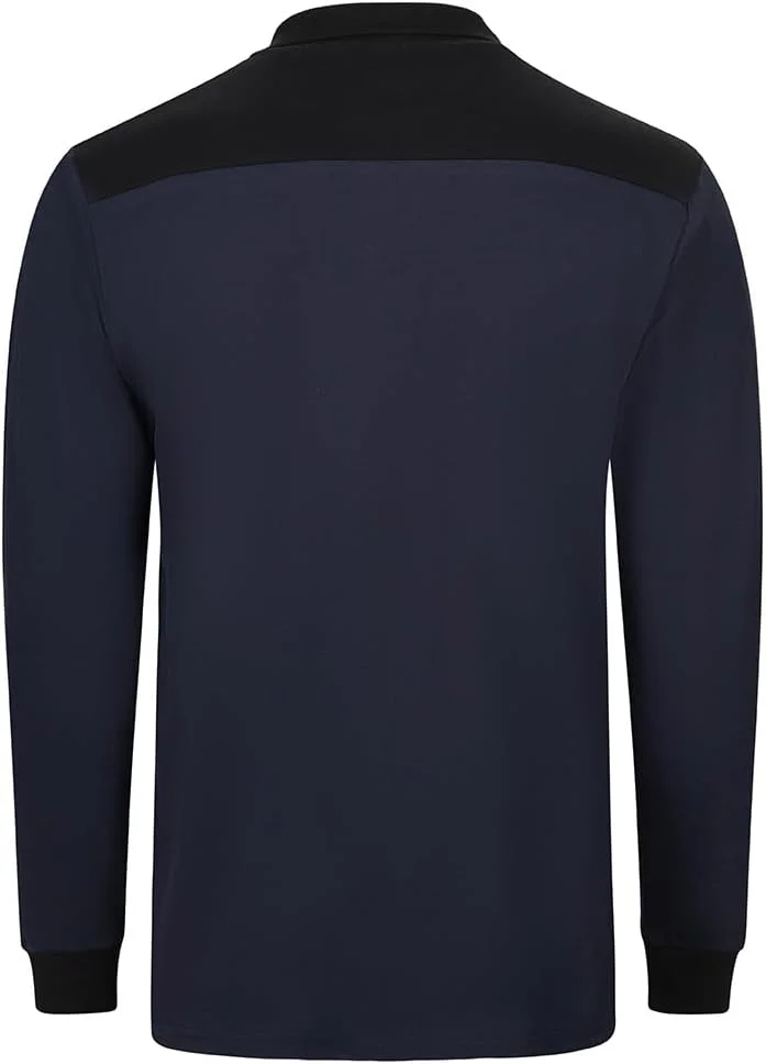 پولوشرت آستین بلند دو رنگ VELILLA مناسب آقایان و بانوان