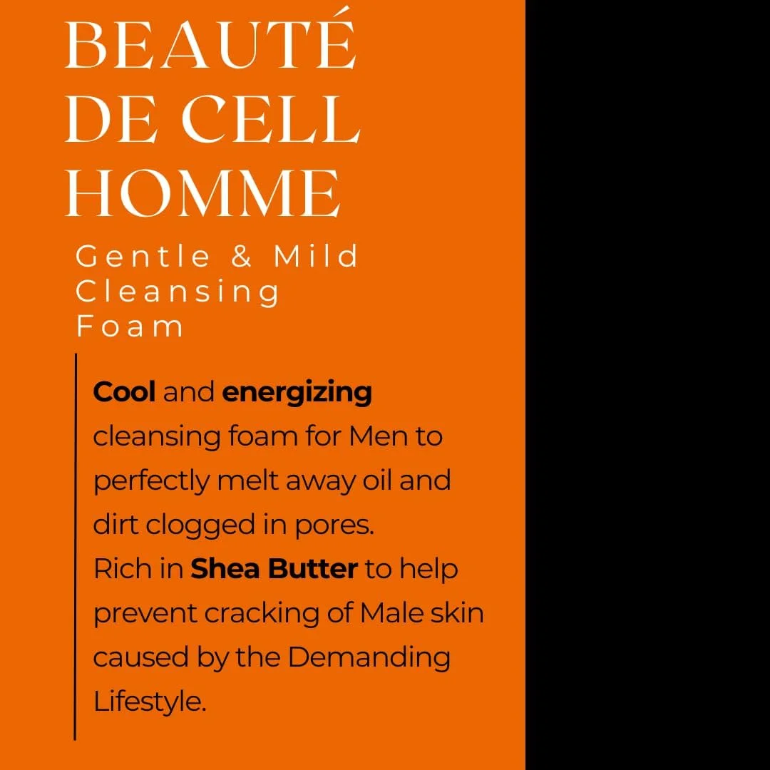 فوم پاک کننده ملایم پوست آقایان Beauté de Cell، ۱۵۰ میلی لیتر