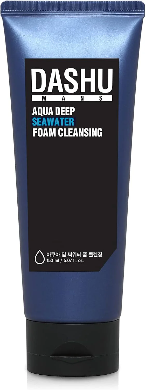 فوم پاک کننده عمیق آب دریا داشو مردانه 150 میلی لیتر - پاک کننده عمیق، فوم پاک کننده صورت، شستشوی روزانه صورت، مناسب برای انواع پوست، پاک کننده آرایش