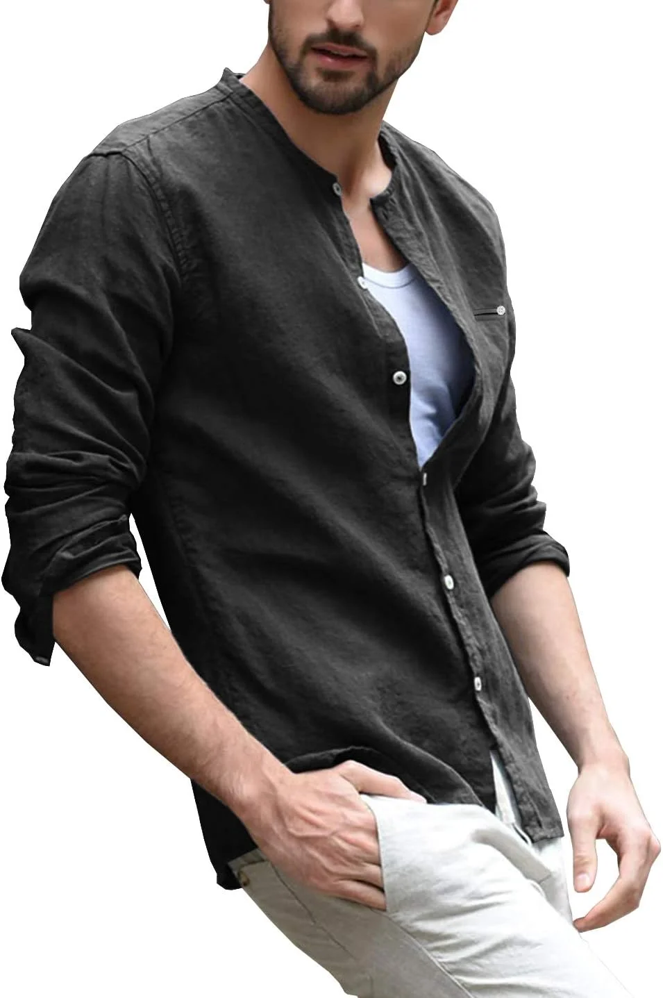 پولوشرت آستین کوتاه مردانه URRU با یقه برگردان و پولک های براق مناسب مهمانی های شبانه دهه 70، تی شرت و تاپ سایز S-XXL