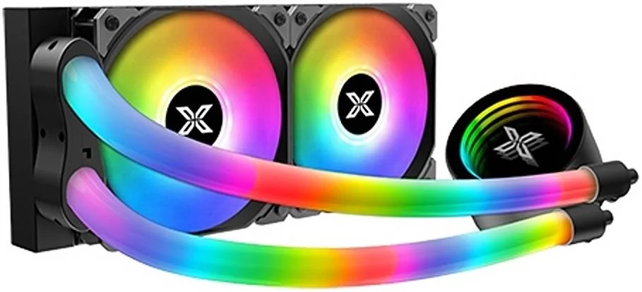 خنک کننده مایع پردازنده Xigmatek Neon Aqua 240 ARGB، پشتیبانی از رادیاتور 240 میلی‌متری، اندازه فن 120 میلی‌متری، سرعت فن 1800 دور در دقیقه، جریان هوای 82.2 CFM، لوله ARGB، پشتیبانی از سوکت LGA 1700/1200/AM5/AM4، مشکی | EN49578