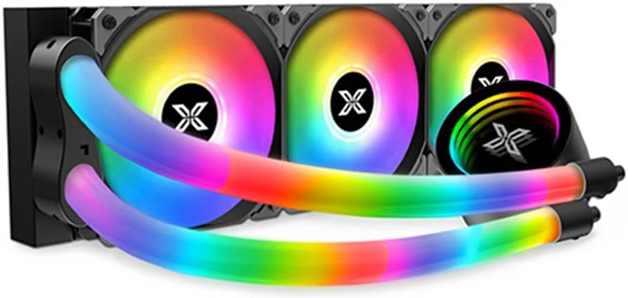خنک کننده مایع پردازنده Xigmatek Neon Aqua 360 ARGB، پشتیبانی از رادیاتور 360 میلی‌متری، اندازه فن 120 میلی‌متری، سرعت فن 1800 دور در دقیقه، جریان هوای 82.2 CFM، لوله ARGB، پشتیبانی از سوکت LGA 1700/1200/AM5/AM4، مشکی | EN49912