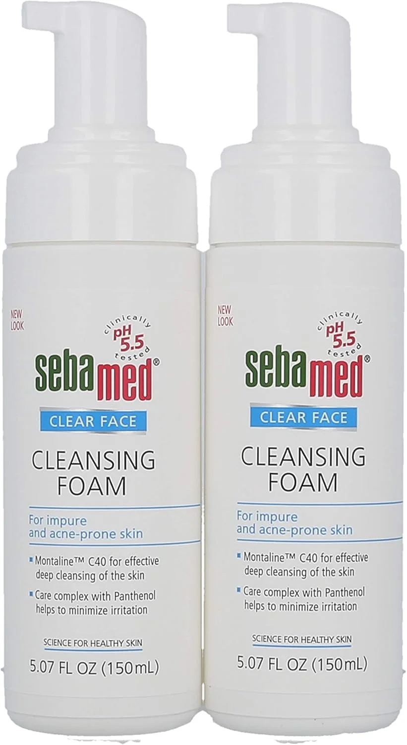فوم شستشوی صورت سبامد Clear Face، شوینده ملایم صورت برای پوست های چرب، دارای آکنه و ناخالصی، 150 میلی لیتر (بسته 2 عددی)