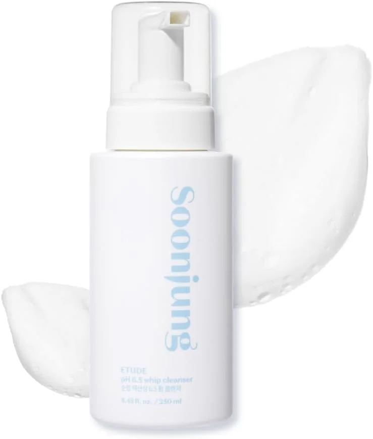 فوم شستشوی صورت ملایم و التیام بخش SoonJung ETUDE با PH 6.5 حجم 250 میلی لیتر | غیر کومدوژنیک و ضد حساسیت، مناسب پوست های حساس | بدون عطر و دارای PH پایین، فوم پاک کننده صورت وگان | محصول K-Beauty