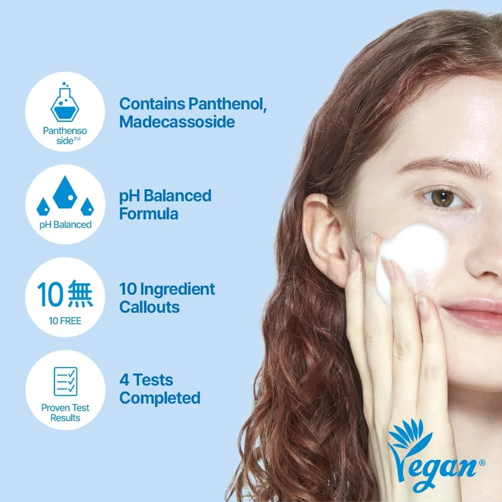 فوم شستشوی صورت ملایم و التیام بخش SoonJung ETUDE با PH 6.5 حجم 250 میلی لیتر | غیر کومدوژنیک و ضد حساسیت، مناسب پوست های حساس | بدون عطر و دارای PH پایین، فوم پاک کننده صورت وگان | محصول K-Beauty