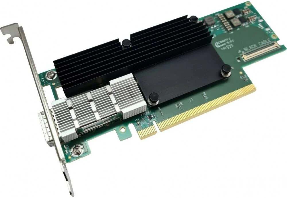 کارت آداپتور Mellanox MCX653105A-HDAT ConnectX-6 InfiniBand/Ethernet، HDR IB (200Gb/s) و 200GbE، تک پورت QSFP56، PCIe3.0/4.0 x16، براکت بلند | MCX653105A-HDAT