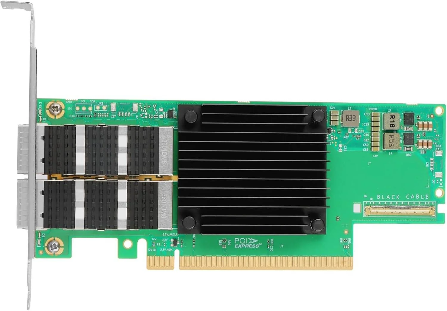 کارت آداپتور Mellanox MCX653106A-HDAT ConnectX-6 InfiniBand/Ethernet، HDR IB (200Gb/s) و 200GbE، دو پورت QSFP56، PCIe3.0/4.0 x16، براکت بلند | MCX653106A-HDAT