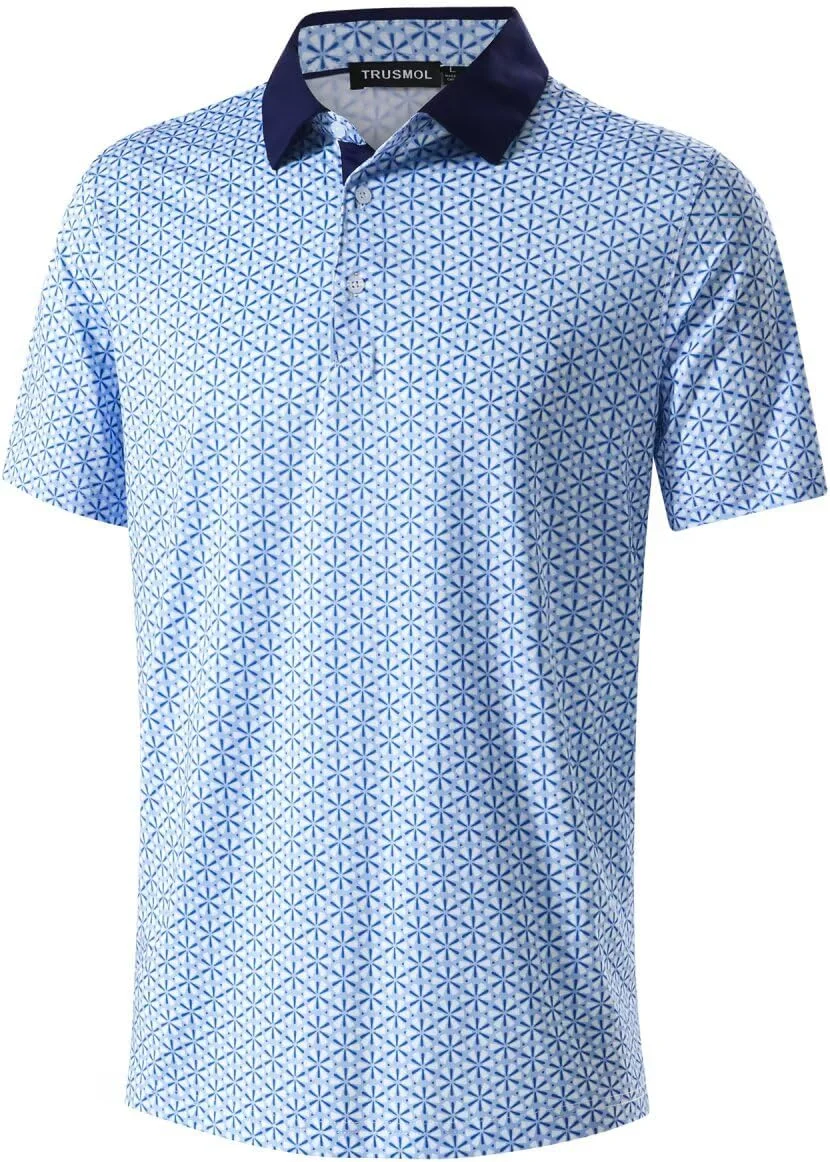 پولوشرت های گلف مردانه آستین کوتاه با قابلیت خشک شدن سریع و تنفس پذیری