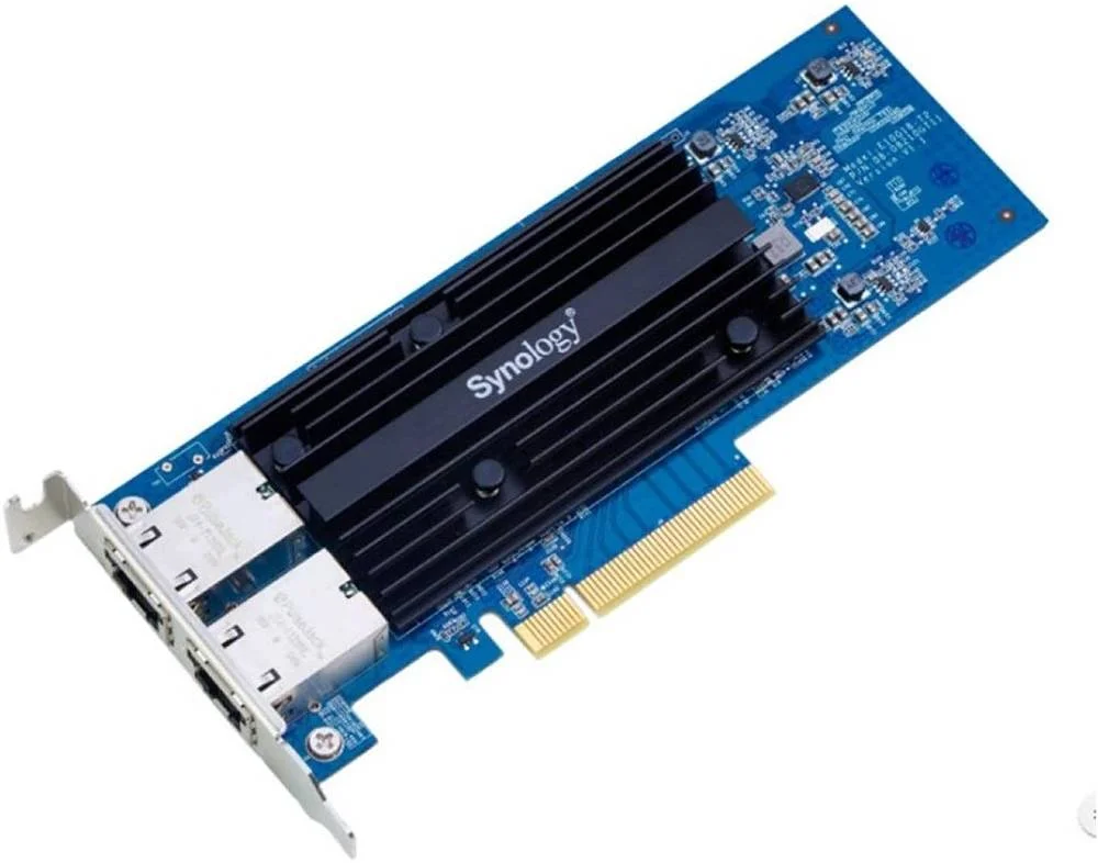آداپتور دوگانه 25G SFP+ PCIe 3.0 سینولوژی مدل E25G21-F2، دارای 2 پورت SFP28 25G، تجمیع لینک، پشتیبانی از ماژول های SFP+، برای دستگاه های منتخب سینولوژی | E25G21-F2