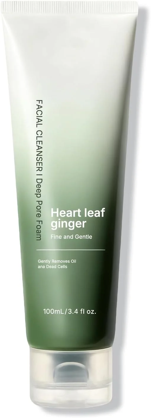 فوم پاک کننده صورت با عصاره گیاهی، فوم پاک کننده عمیق منافذ، از بین برنده چربی اضافی و جلوگیری از مسدود شدن منافذ، 100 میلی لیتر