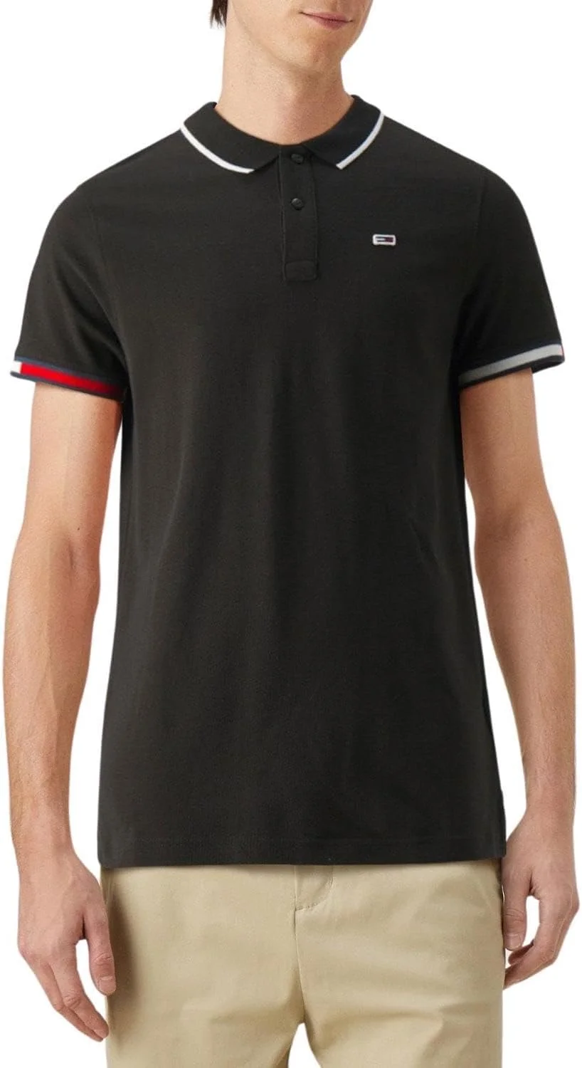 پولوشرت مردانه تامی جینز مدل Flag Slim