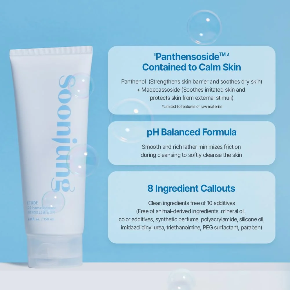 شوینده ملایم صورت ETUDE SoonJung pH 5.5 با حجم ۱۵۰ میلی لیتر | پاک کننده صورت وگان، آبرسان و دارای بافت نرم برای پوست های حساس | فاقد عطر و دارای pH پایین | محصول کره ای شوینده ملایم صورت ETUDE SoonJung pH 5.5 با حجم ۱۵۰ میلی لیتر | پاک کننده صورت وگان، آبرسان و دارای بافت نرم برای پوست های حساس | فاقد عطر و دارای pH پایین | محصول کره ای