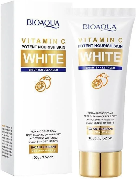 فوم شستشوی صورت ویتامین C روشن کننده و پاک کننده عمیق پوست بایوآکوا، 100 گرم - فرمول روشن کننده پوست آنتی اکسیدانی فوم شستشوی صورت ویتامین C روشن کننده و پاک کننده عمیق پوست بایوآکوا، 100 گرم - فرمول روشن کننده پوست آنتی اکسیدانی
