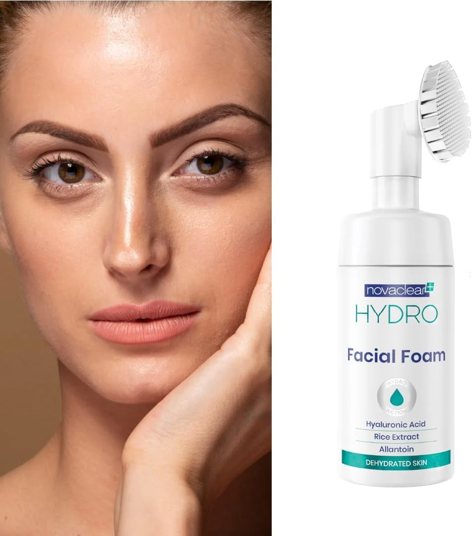 فوم شستشوی صورت نوواکلیر هیدرو – شستشوی آبرسان صورت با اسید هیالورونیک، عصاره برنج و آلانتوئین – برس سیلیکونی برای پاکسازی عمیق، لایه برداری و میکروسیرکولاسیون – مناسب پوست های خشک و کم آب 100 میلی لیتر فوم شستشوی صورت نوواکلیر هیدرو – شستشوی آبرسان صورت با اسید هیالورونیک، عصاره برنج و آلانتوئین – برس سیلیکونی برای پاکسازی عمیق، لایه برداری و میکروسیرکولاسیون – مناسب پوست های خشک و کم آب 100 میلی لیتر