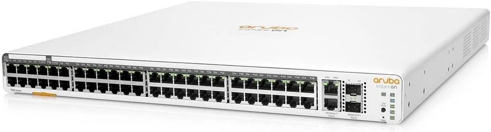سوئیچ شبکه مدیریتی گیگابیتی 48 پورت PoE++ آروبا Instant On 1960 48G 2XGT با SFP+، ظرفیت سوئیچینگ 176 گیگابیت بر ثانیه، توان 600 وات، نرخ ارسال 131 مگاپیکسل بر ثانیه، 2 پورت 10G RJ45، سفید | JL809A سوئیچ شبکه مدیریتی گیگابیتی 48 پورت PoE++ آروبا Instant On 1960 48G 2XGT با SFP+، ظرفیت سوئیچینگ 176 گیگابیت بر ثانیه، توان 600 وات، نرخ ارسال 131 مگاپیکسل بر ثانیه، 2 پورت 10G RJ45، سفید | JL809A