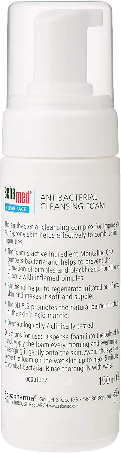 فوم شستشوی صورت آنتی باکتریال سبامد Clear Face، ۱۵۰ میلی لیتر