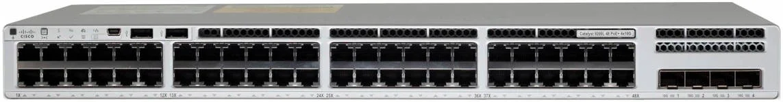 سوئیچ سیسکو Catalyst C9200L-48P-4X-E، دارای 48 پورت گیگابیتی PoE+، 4 آپلینک 10G SFP+، توان PoE 740W، StackWise-160، لایه 3، پهنای باند 176Gbps، منبع تغذیه/فن های افزونه، امنیت پیشرفته، IOS XE | C9200L-48P-4X-E سوئیچ سیسکو Catalyst C9200L-48P-4X-E، دارای 48 پورت گیگابیتی PoE+، 4 آپلینک 10G SFP+، توان PoE 740W، StackWise-160، لایه 3، پهنای باند 176Gbps، منبع تغذیه/فن های افزونه، امنیت پیشرفته، IOS XE | C9200L-48P-4X-E