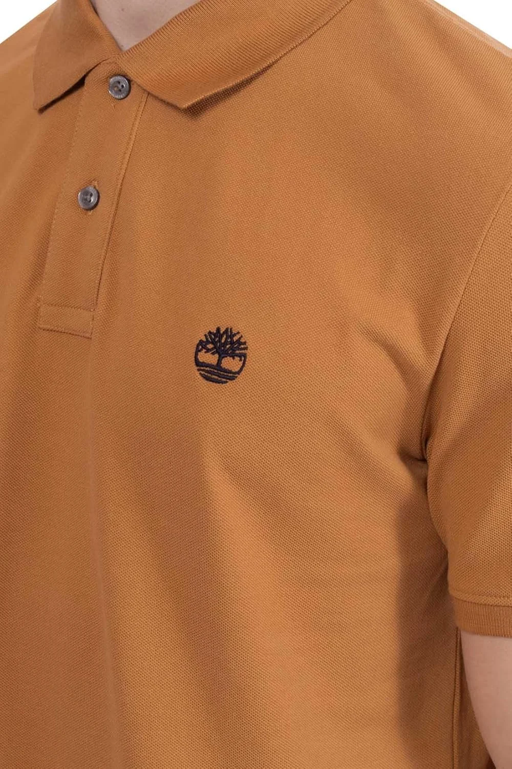 پولوشرت آستین کوتاه مردانه Timberland OYSTER RIVER با لوگوی روی سینه (Regular) زرد