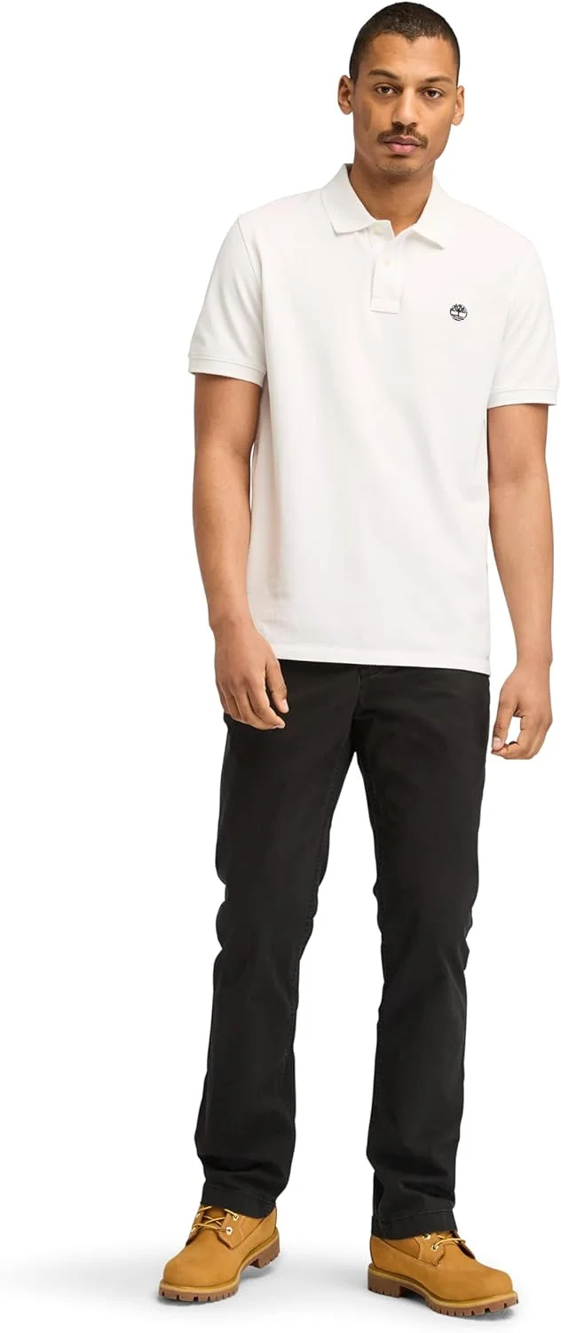 پولوشرت آستین کوتاه مردانه تیمبرلند مدل Millersriver-Piqueshortsleevepolo