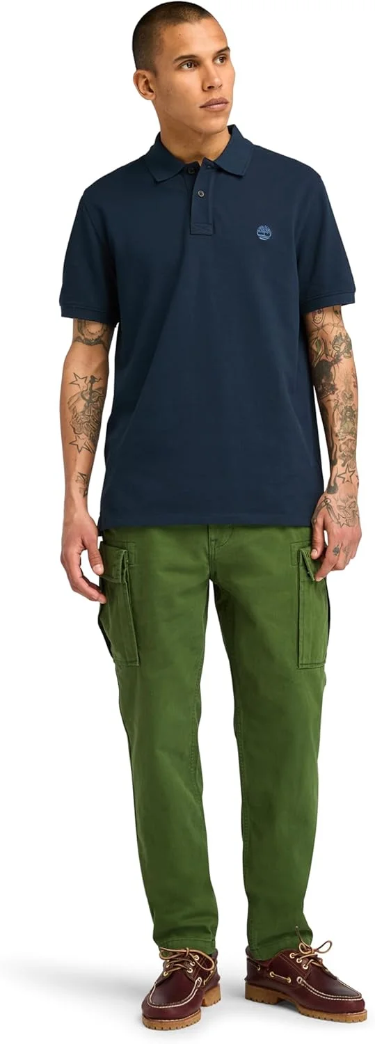 پولوشرت آستین کوتاه مردانه تیمبرلند مدل Millersriver-Piqueshortsleevepolo