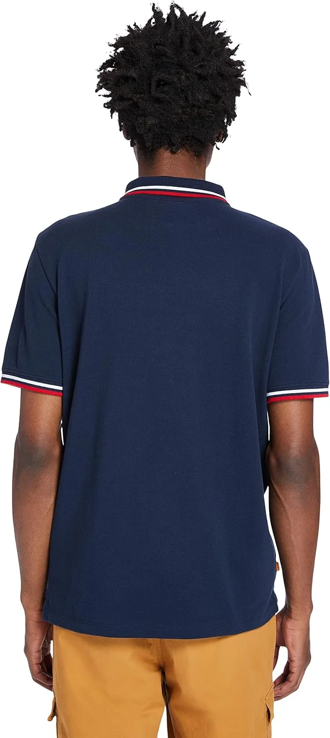 پولوشرت آستین کوتاه مردانه Timberland TFO SS Millers River Elevated Tipped (اسلیم) (بسته 1 عددی)