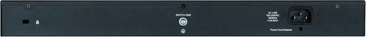 سوئیچ مدیریتی هوشمند 26 پورت گیگابیتی D-Link DGS-1100-26MPV2 با 24 پورت PoE و 2 پورت کمبو GE/SFP، توان PoE 370W، پشتیبانی از VLAN، ویژگی های لایه 2، QoS، 802.3az EEE، بدون فن