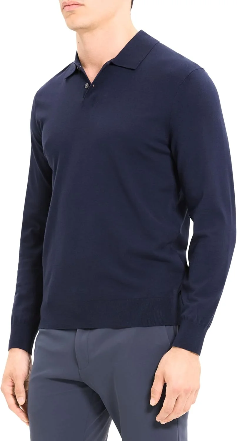 پولوشرت آستین بلند مردانه تئوری مدل Goris Polo در رنگ Light Bilen (بسته 1 عددی)