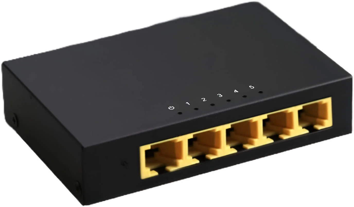 سوییچ اترنت D-Link DGS-F105، سوییچ فلزی غیر مدیریتی 5 پورت گیگابیتی 10/100/1000 مگابیت بر ثانیه، Plug and Play، چراغ های LED برای تشخیص وضعیت کابل، سازگار با Energy Star، جمع و جور، مشکی | DGS-F105