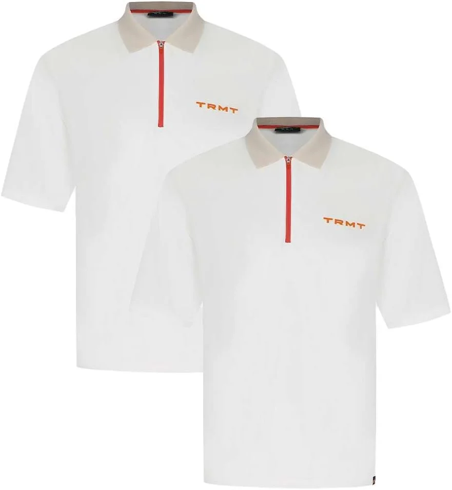 پولوشرت مردانه سفید ترمیت، چندمنظوره و شیک، برش آزاد، پارچه مصنوعی بادوام، مناسب برای فعالیت های روزمره و فضای باز