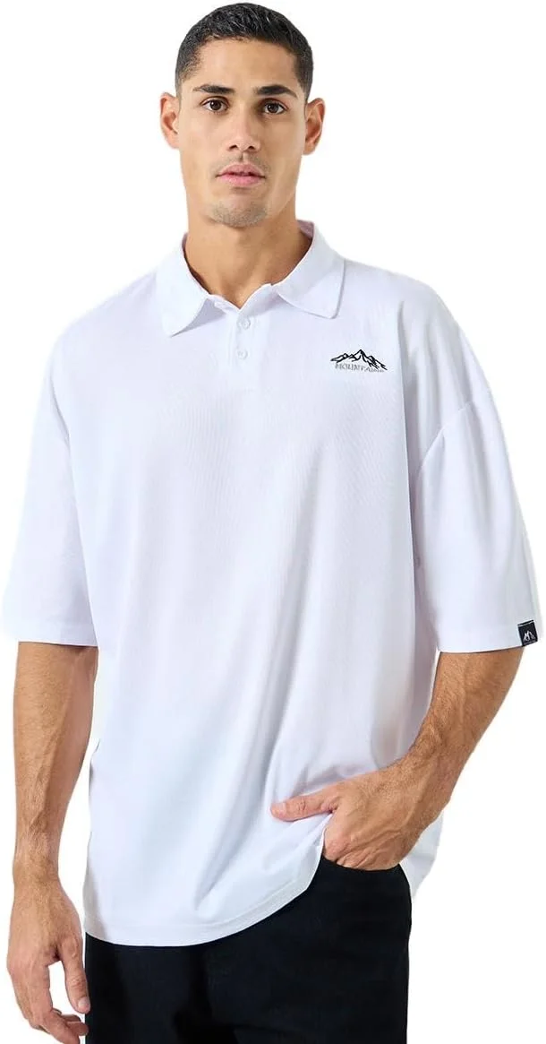 پولوشرت مردانه سفید گلدوزی شده استایلی